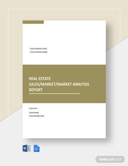 real estate report template word